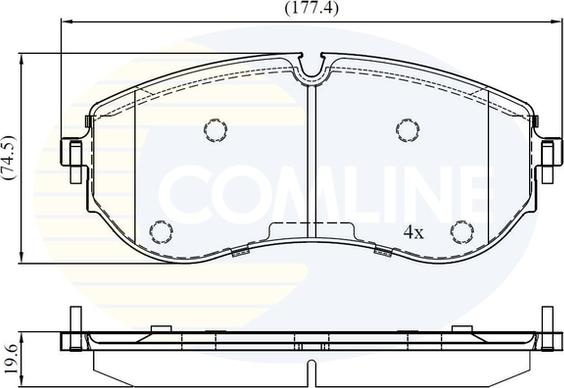 Comline CBP02528 - Kit pastiglie freno, Freno a disco autozon.pro