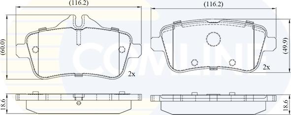 Comline CBP02642 - Kit pastiglie freno, Freno a disco autozon.pro