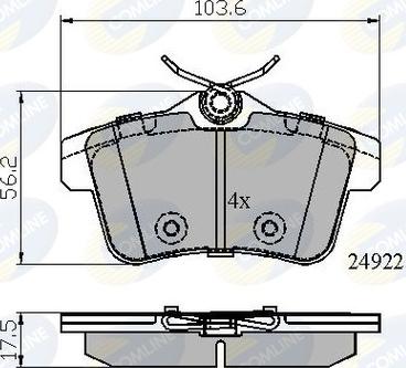 Comline CBP02045 - Kit pastiglie freno, Freno a disco autozon.pro