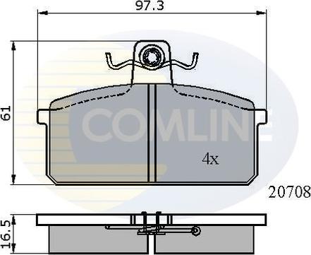 Comline CBP0204 - Kit pastiglie freno, Freno a disco autozon.pro