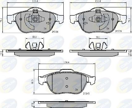 Comline CBP02019 - Kit pastiglie freno, Freno a disco autozon.pro