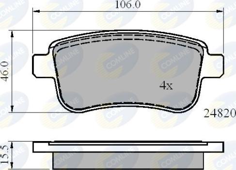 Comline CBP02014 - Kit pastiglie freno, Freno a disco autozon.pro