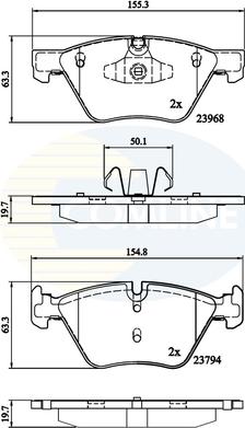 Comline CBP02011 - Kit pastiglie freno, Freno a disco autozon.pro