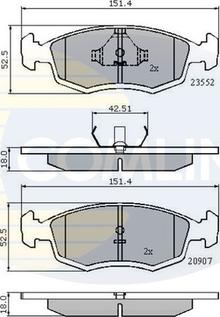 Comline CBP0201 - Kit pastiglie freno, Freno a disco autozon.pro