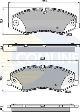 Comline CBP02030 - Kit pastiglie freno, Freno a disco autozon.pro