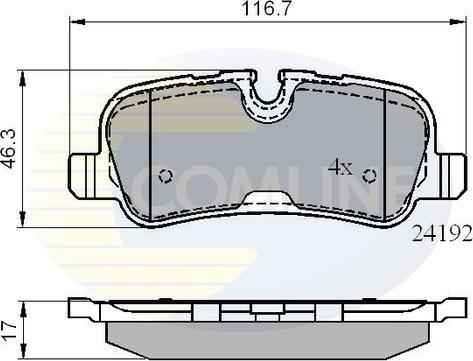 Comline CBP02021 - Kit pastiglie freno, Freno a disco autozon.pro