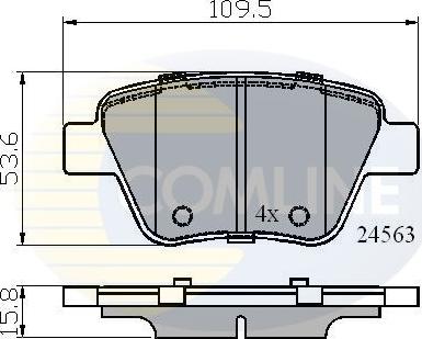 Comline CBP02022 - Kit pastiglie freno, Freno a disco autozon.pro