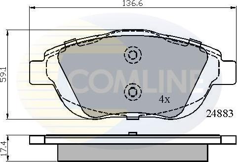 Comline CBP02027 - Kit pastiglie freno, Freno a disco autozon.pro