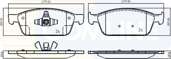 Comline CBP02196 - Kit pastiglie freno, Freno a disco autozon.pro