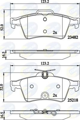 Comline CBP02198 - Kit pastiglie freno, Freno a disco autozon.pro