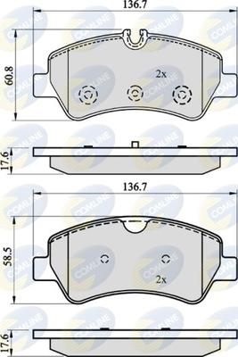 Comline CBP02143 - Kit pastiglie freno, Freno a disco autozon.pro