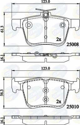 Comline CBP02156 - Kit pastiglie freno, Freno a disco autozon.pro