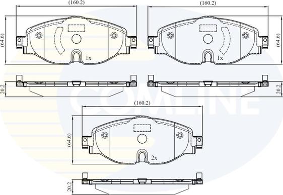 Comline CBP02158 - Kit pastiglie freno, Freno a disco autozon.pro