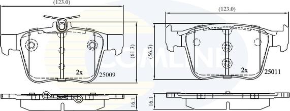 Comline CBP02157 - Kit pastiglie freno, Freno a disco autozon.pro