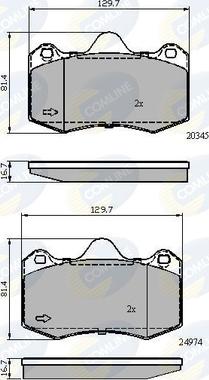 Comline CBP02107 - Kit pastiglie freno, Freno a disco autozon.pro