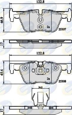 Comline CBP02131 - Kit pastiglie freno, Freno a disco autozon.pro