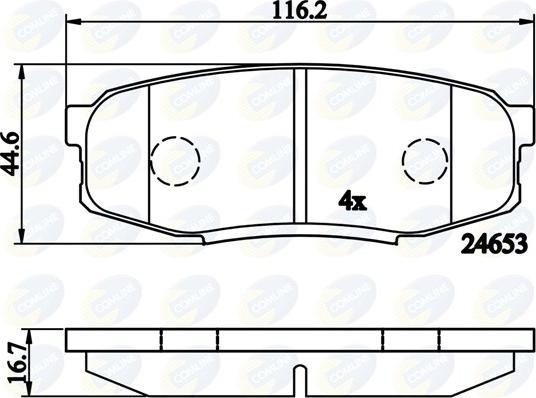 Comline CBP02124 - Kit pastiglie freno, Freno a disco autozon.pro