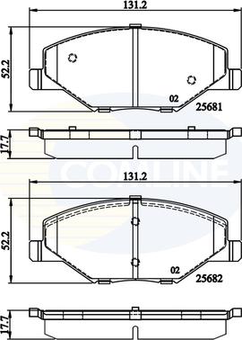 Comline CBP02126 - Kit pastiglie freno, Freno a disco autozon.pro