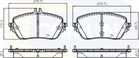 Comline CBP02844 - Kit pastiglie freno, Freno a disco autozon.pro