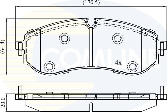 Comline CBP02845 - Kit pastiglie freno, Freno a disco autozon.pro