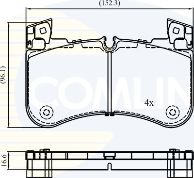 Comline CBP02840 - Kit pastiglie freno, Freno a disco autozon.pro