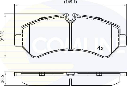 Comline CBP02853 - Kit pastiglie freno, Freno a disco autozon.pro