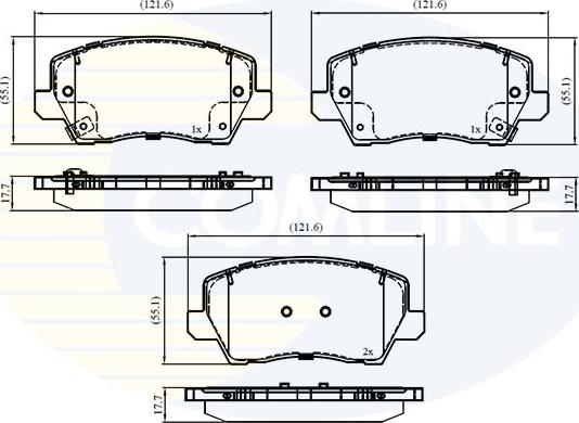 Comline CBP02861 - Kit pastiglie freno, Freno a disco autozon.pro