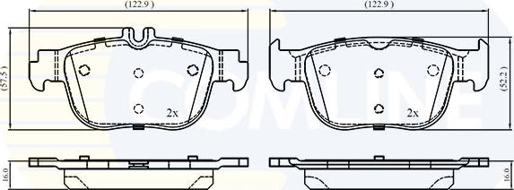 Comline CBP02868 - Kit pastiglie freno, Freno a disco autozon.pro