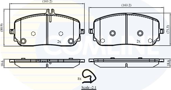 Comline CBP02863 - Kit pastiglie freno, Freno a disco autozon.pro