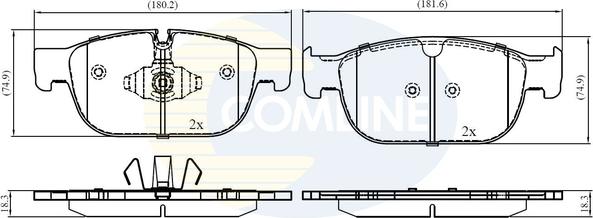 Comline CBP02399 - Kit pastiglie freno, Freno a disco autozon.pro