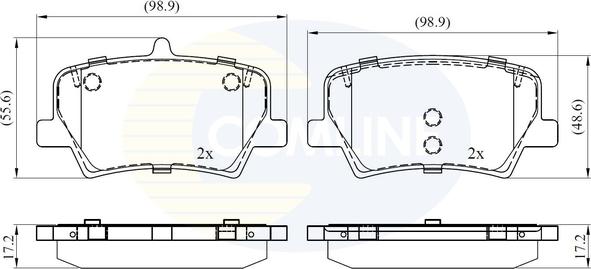 Comline CBP02393 - Kit pastiglie freno, Freno a disco autozon.pro