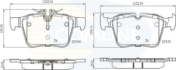 Comline CBP02345 - Kit pastiglie freno, Freno a disco autozon.pro