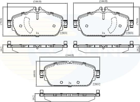 Comline CBP02346 - Kit pastiglie freno, Freno a disco autozon.pro