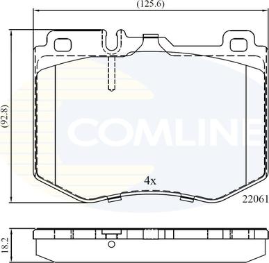 Comline CBP02348 - Kit pastiglie freno, Freno a disco autozon.pro