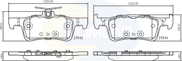 Comline CBP02369 - Kit pastiglie freno, Freno a disco autozon.pro