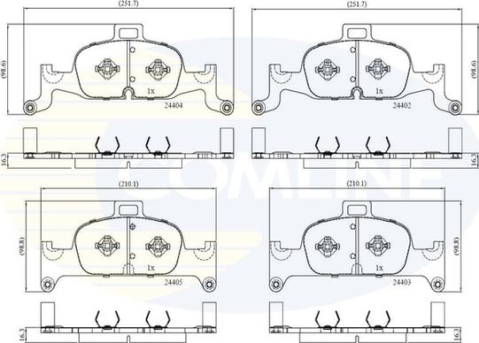 Comline CBP02365 - Kit pastiglie freno, Freno a disco autozon.pro