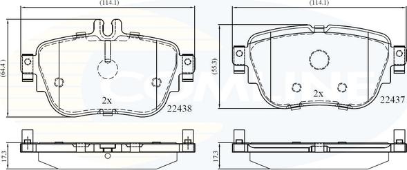 Comline CBP02366 - Kit pastiglie freno, Freno a disco autozon.pro