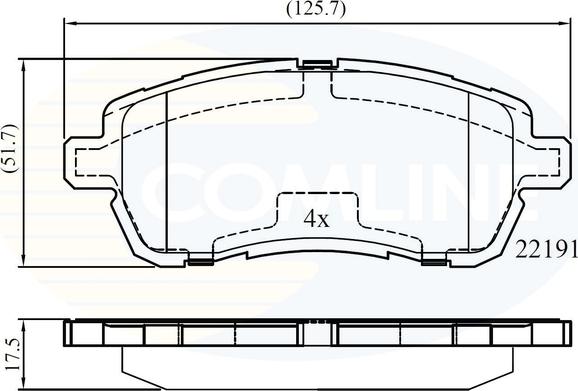 Comline CBP02361 - Kit pastiglie freno, Freno a disco autozon.pro