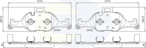 Comline CBP02363 - Kit pastiglie freno, Freno a disco autozon.pro