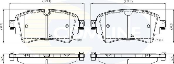 Comline CBP02362 - Kit pastiglie freno, Freno a disco autozon.pro