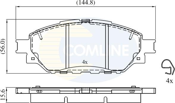 Comline CBP02305 - Kit pastiglie freno, Freno a disco autozon.pro