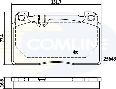 Comline CBP02302 - Kit pastiglie freno, Freno a disco autozon.pro