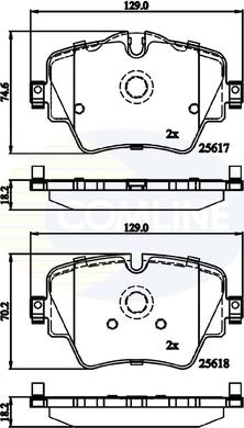 Comline CBP02319 - Kit pastiglie freno, Freno a disco autozon.pro