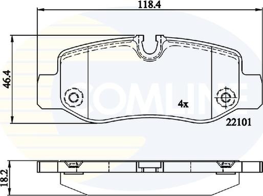 Comline CBP02315 - Kit pastiglie freno, Freno a disco autozon.pro