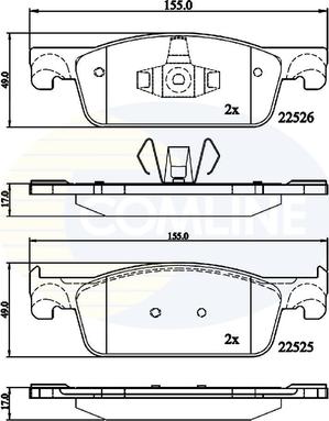 Comline CBP02316 - Kit pastiglie freno, Freno a disco autozon.pro