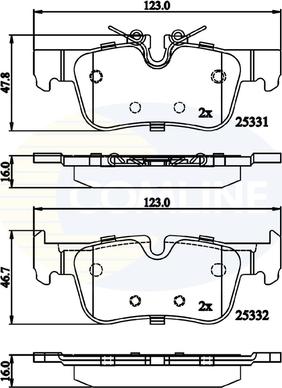 Comline CBP02318 - Kit pastiglie freno, Freno a disco autozon.pro