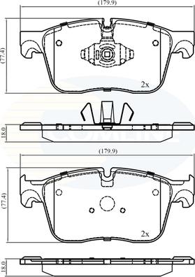 Comline CBP02385 - Kit pastiglie freno, Freno a disco autozon.pro