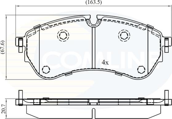 Comline CBP02388 - Kit pastiglie freno, Freno a disco autozon.pro