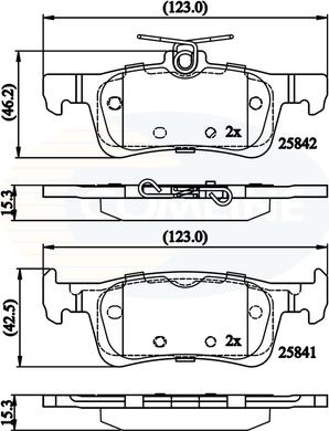 Comline CBP02335 - Kit pastiglie freno, Freno a disco autozon.pro