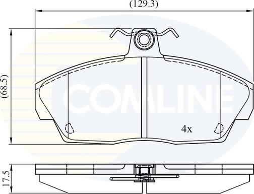 Comline CBP0232 - Kit pastiglie freno, Freno a disco autozon.pro